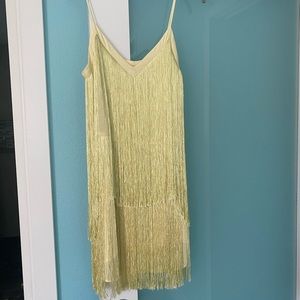 Yellow tassel dress